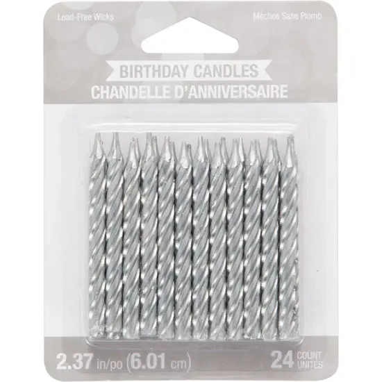288 pc Bulk Silver Birthday Candles {3}