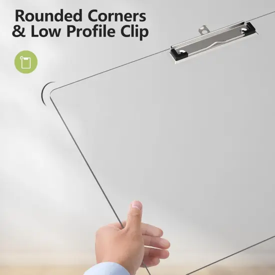Extra Large Clipboard, 11 x 17 Clear Plastic Drawing Boards, Horizontal Clip Board, Landscape Layout, Suitable for Sketching, Watercolor. Drafting & Art Supply {3}