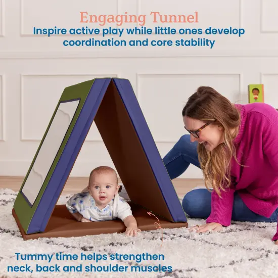 SoftZone Folding Floor Mirror, Sensory Toy Earthtone {4}