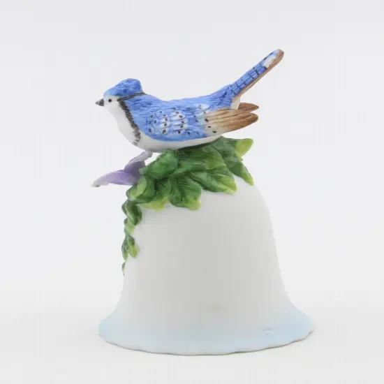 Ceramic Blue Jay Bird Bell, Birdwatcher Gift, Gift for Her, Gift for Mom, Home Decor {3}