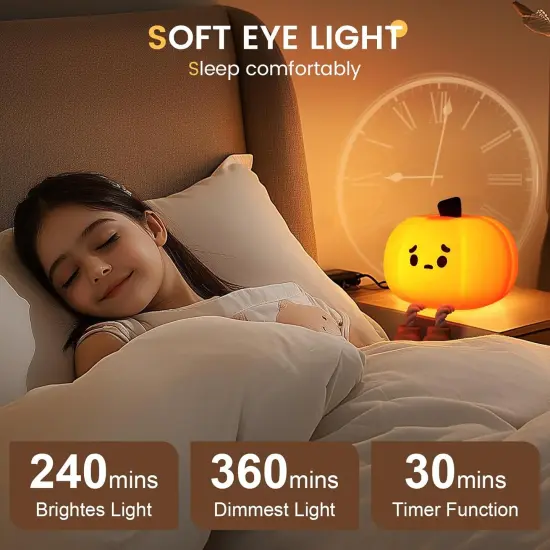 Sad Pumpkin Night Light {4}