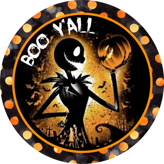 Boo Yall Skeleton Halloween Sign {2}