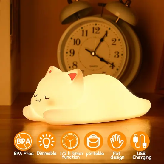 16 Colors Cute Cat Lamp {2}