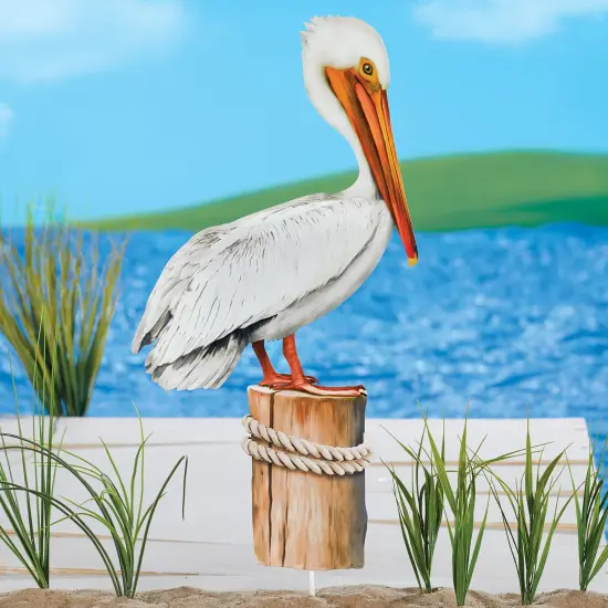 Collections Etc Realistic Pelican Outdoor Garden Stake {1}