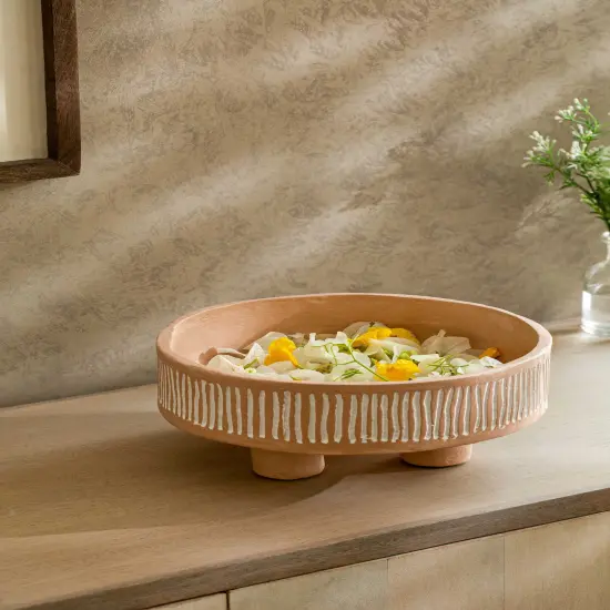 Hruby Eco-Friendly Decorative Coral Bowl &ndash; 9x9x5.75 inches &ndash; Sustainable & Stylish D&eacute;cor-9.7X9.7X5.7" {1}