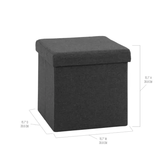 Seville Classics Storage Ottoman, 15.7" W x 15.7" D x 15.7" H {4}