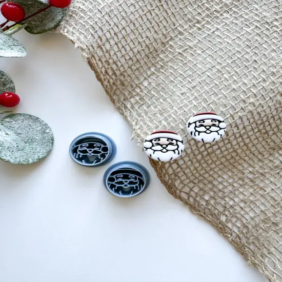 SANTA STUD | CHRISTMAS | CLAY CUTTER {1}