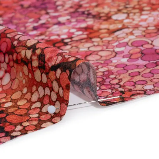 1 Yard Coral Reef Bubbles Quilting Cotton Fabric Bliss Collection Red Fuchsia Coral 43 inch Width {2}