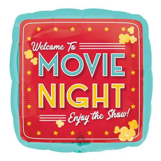 Anagram&reg; Movie Night Square Balloon 17 Inch {2}