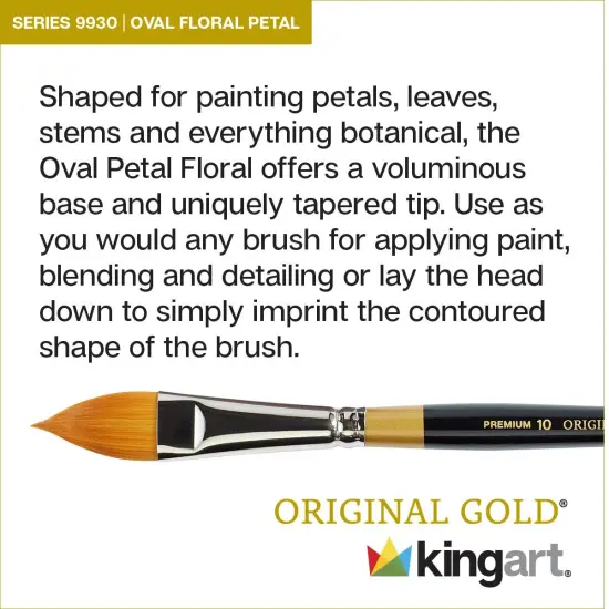 KINGART&reg; Original Gold&reg; 9930 Oval Flora, 4 pc Set {2}