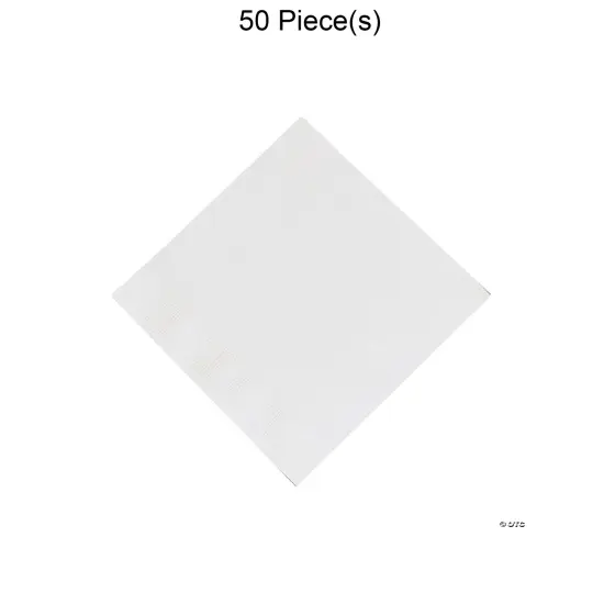 Solid Color Luncheon Napkins Bulk 50 Pc White {1}