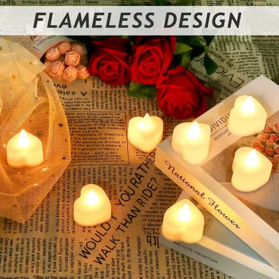 ,1000 Pieces Artificial Rose Petals with 24 Pieces LED Tea Lights Candles {3}