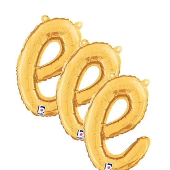 Betallic&reg; 14 inch Script Letter E Gold Air Fill Only {3}