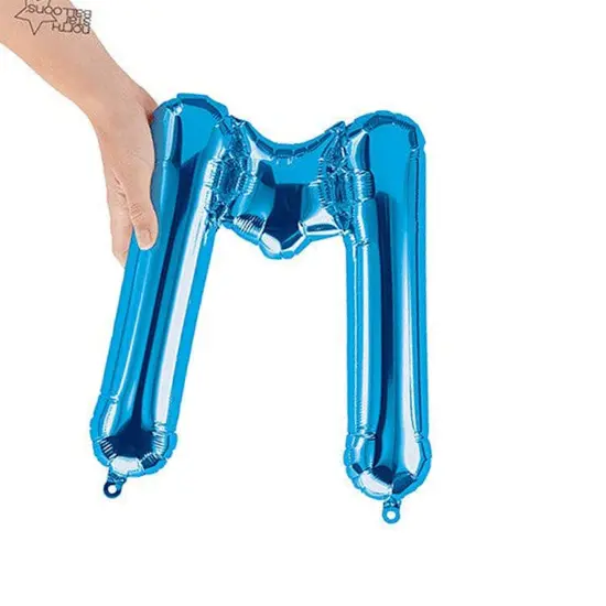NorthStar Balloons&reg; 16 Inch Letter W Blue Air Fill Only {3}