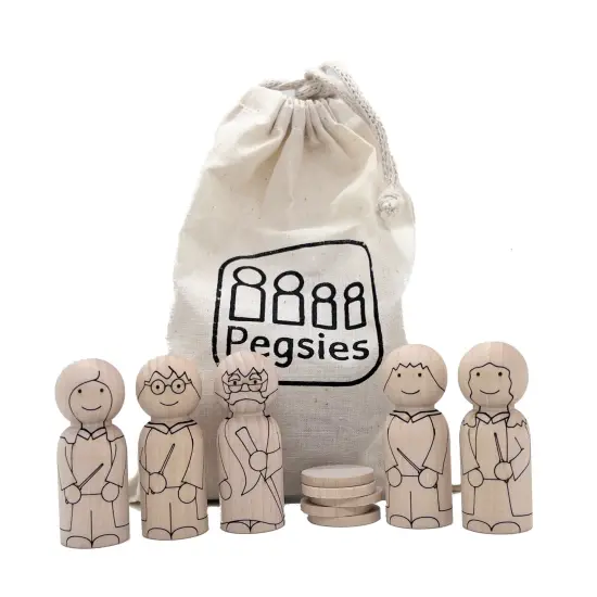 Wizards and Witches Peg Doll Set by Pegsies&trade; {5}