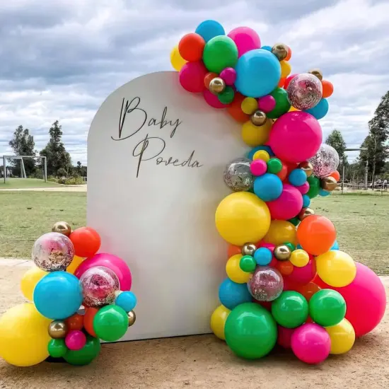 139Pcs Tropical Flamingo Balloon Arch Garland Kit (Style 4) {3}