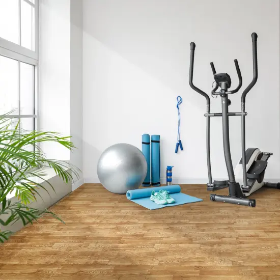 Sorbus 96 Sq. Ft. Wood Grain Floor Tiles, 24 Interlocking EVA Foam Mats, Thick Floor Mats w/ Borders for Home Gym, Playroom, and More Pine {5}