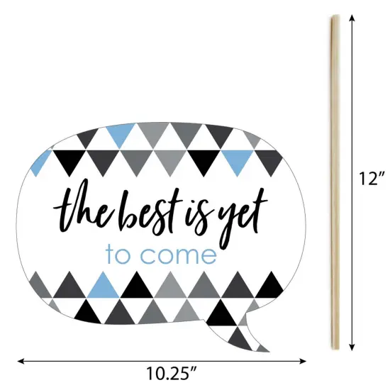 Big Dot of Happiness Light Blue 2025 Graduation Party Photo Booth Props Kit - 20 Count {7}