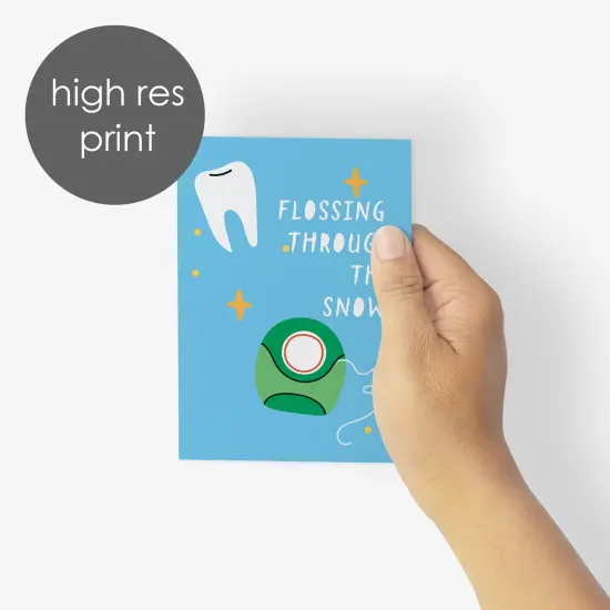 Dental-Themed Christmas Greeting Cards Boxed Set of 24 Holiday Notecards Featuring Funny Tooth and Smile Designs, Perfect for Dentists, Hygienists, and Dental Offices {6}