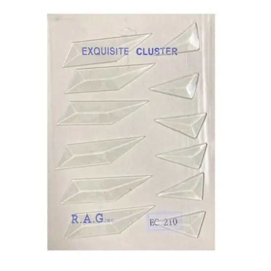 7" X 8" Exquisite Clear Glass Star of David Bevel Cluster EC210 {3}