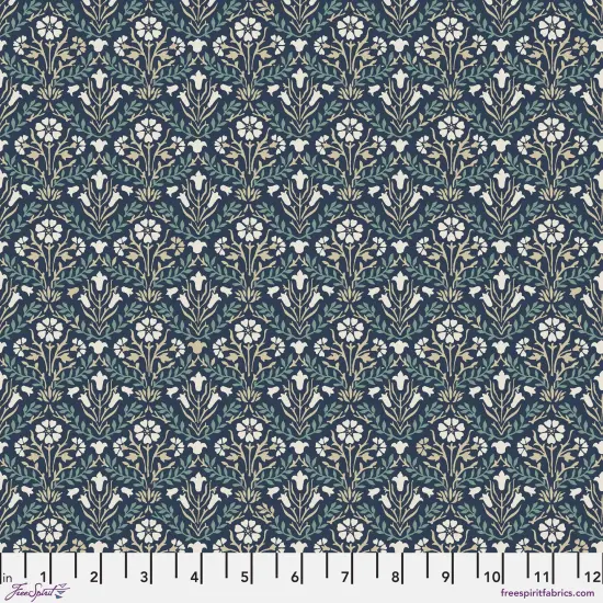 Bellflowers in Navy (pwwm021.navy) | Buttermere | The Original Morris & Co | Free Spirit {1}