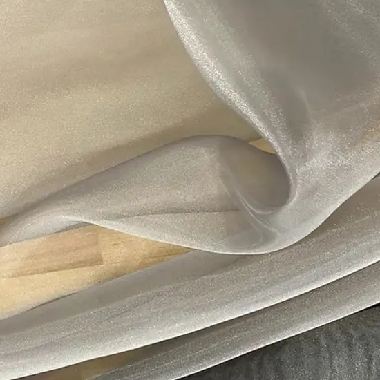 1 Yard Gray Crystal Organza Fabric Sheer Shiny Lightweight Polyester 58/59 inches wide {2}