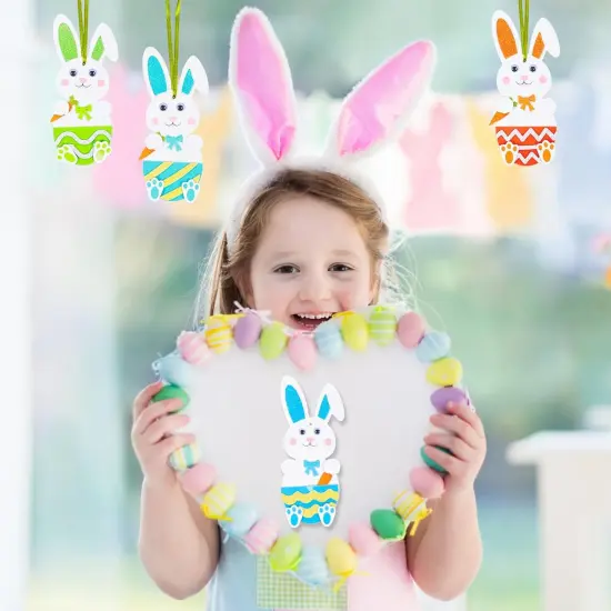 24 Pack Easter Bunny Craft for Kids Make You Own Easter Rabbit Foam Stickers Ornament {5}