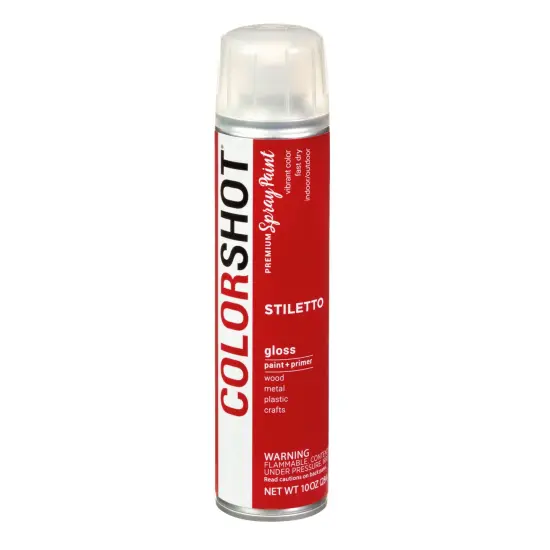 COLORSHOT Gloss Spray Paint Stiletto (Red) 10 oz. 4 Pack {5}