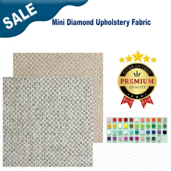 Mini Diamond Upholstery Fabric Hemp {2}