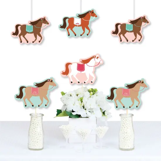 Big Dot of Happiness Run Wild Horses - Decorations DIY Pony Birthday Party Essentials - Set of 20 {1}