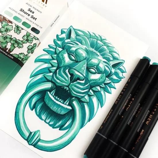 Artist Alcohol Markers Sea Shore Set {4}