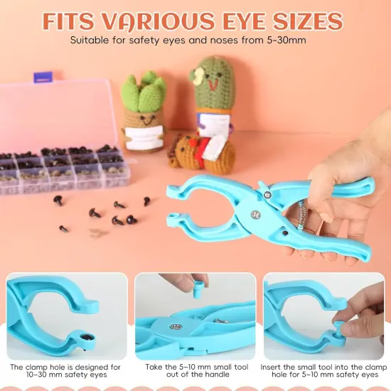 Safety Eye Tool - 230 PCS Crochet Eyes Amigurumi for Crocheting Stuffed Animals {5}