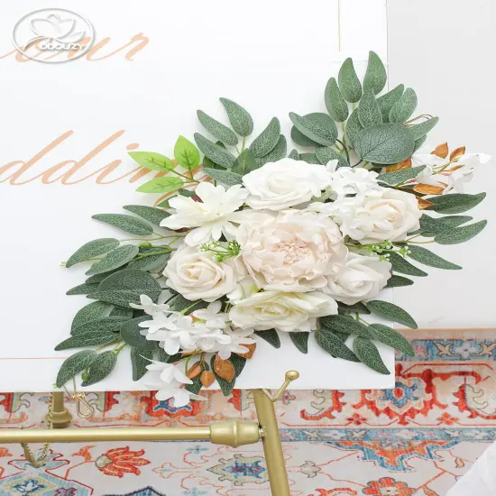 Pack of 2 Wedding Arch Decorations Artificial Hanging Flowers Floral Swag {4}