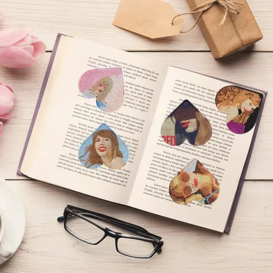 6PCS Taylor Diamond Art Bookmarks,Taylor Bookmark Gifts {3}