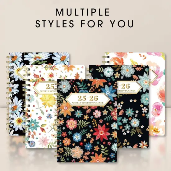 2025-2026 Planner, 12-Month Daily Weekly Monthly Planner from JUL.2025 to JUN.2026, 8.4" X 6", Spiral Notebook with Stickers, Elastic Closure, Inner Pocket for Office School Supplies {2}