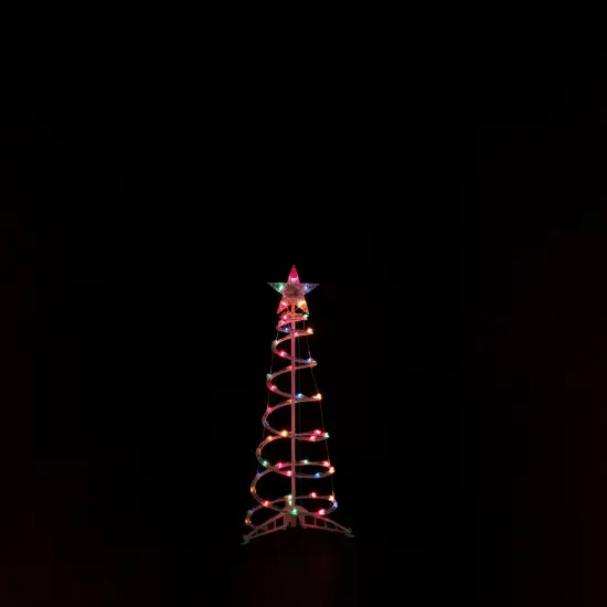 Northlight Set of 3 Lighted Multi-Color Spiral Christmas Trees - 3', 4', and 6' White {7}