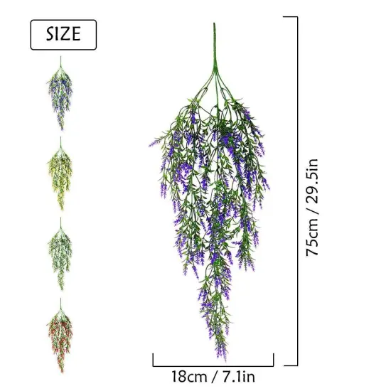 2x Artificial Hanging Flowers Vine Plant Home Garden Indoor Outdoor Decor Yellow {7}