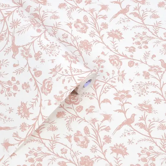 Laura Ashley Shepherd&rsquo;s Purse Dark Blush Wallpaper {3}