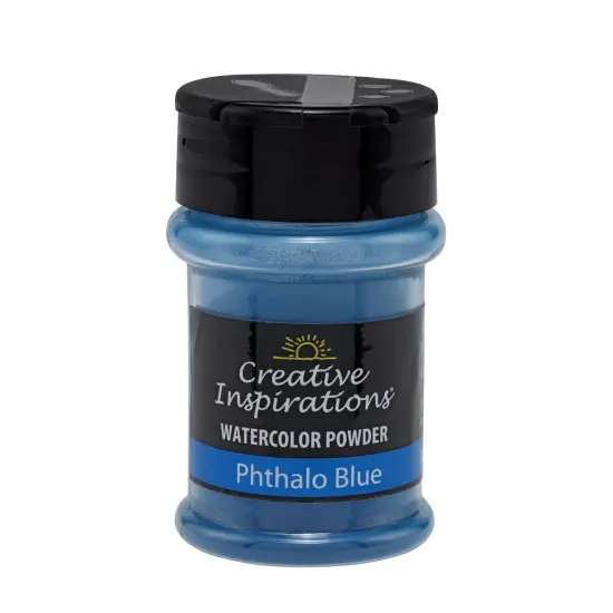 Creative Inspirations Powder Watercolor Paint 3 Pack - 38g Shaker Bottle, Phthalo Blue - Dye-Based Water-Soluble Crystalline Pigments - Non-Toxic, Perfect for Abstract and Spontaneous Effects {3}