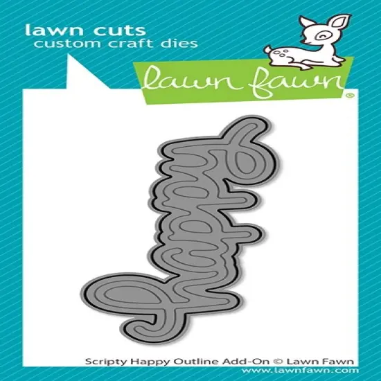 Lawn Cuts Custom Craft Die-Scripty Happy Outline Add-On {1}