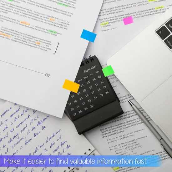 BAZIC Flags Neon Color 1" X 1.7" 25 Ct. (6/Pack) {6}