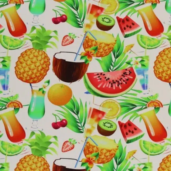 Fruit Cocktails Printed Spandex Fabric {6}