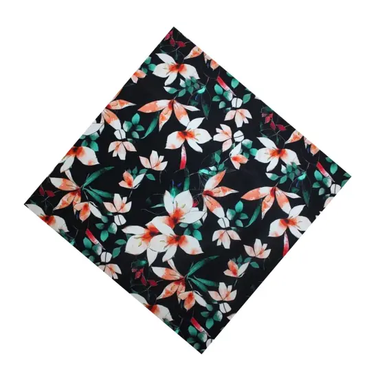 Floral Vines Printed Spandex Fabric {5}