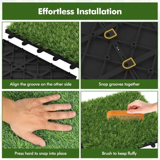 30pcs 12"x12" Interlocking Artificial Grass Tiles {4}