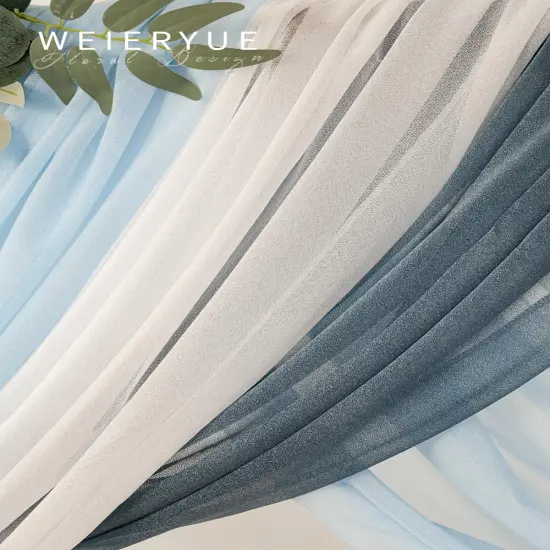 Blue Ceremony Arbor Reception Backdrop Rose Floral Decorations. {5}