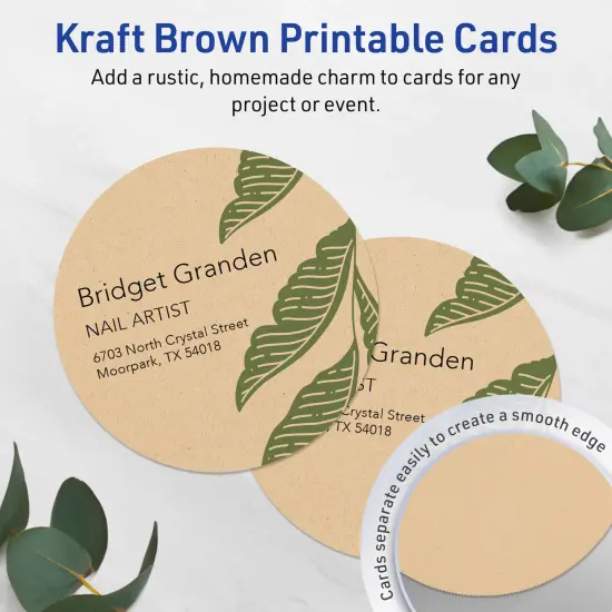 Avery Kraft Brown Round Cards, 3" Diameter Round {2}