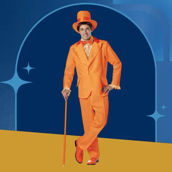Goof Ball Orange Adult Costume Tuxedo Set for Halloween and Parties {4}