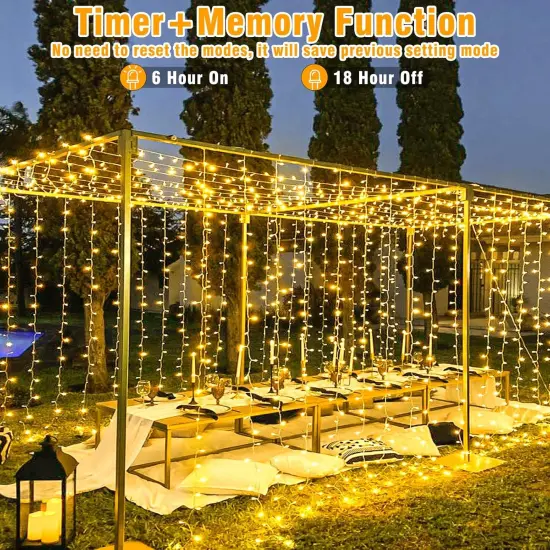 66ft 200 LED Chrismtas String Lights - 8 Modes (Warm White) {3}