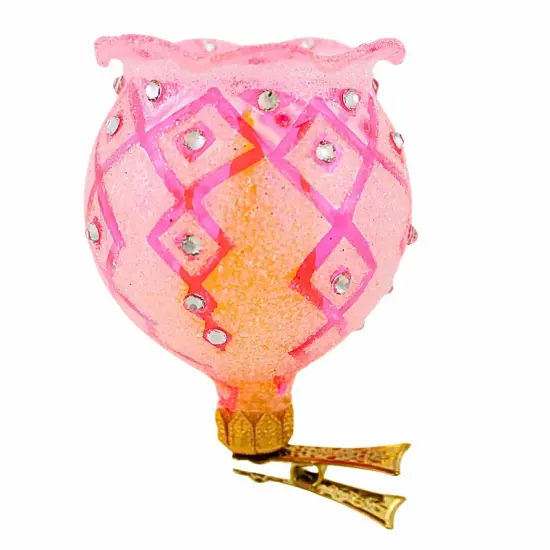 Metzler Bros. 3.5 Inch Flower 1 Christmas Tree Ornament , Christmas Decor Tulip Shaped Translucent Pink {1}