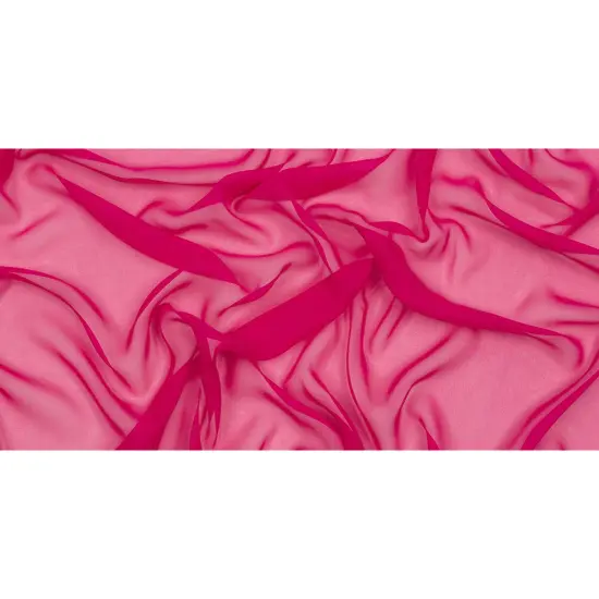 1 Yard Solid Beetroot Silk Chiffon Lightweight Premium Fabric 44 Inch Width {3}